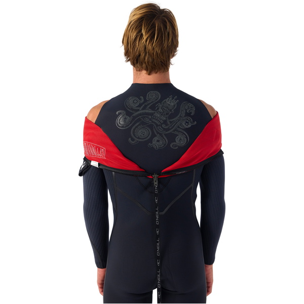 2026 O'Neill Mens Hyperfreak Fire 5/4+mm Back Zip Wetsuit 5676 - Black